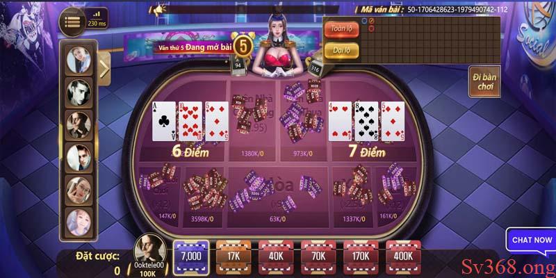 Game bài sv368 - Chơi game bài siêu hấp dẫn và thắng lớn 3 Game bài sv368 baccarat