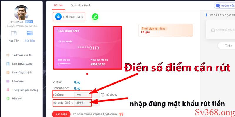 Rút Tiền Sv368 - Chi Tiết Cách Rút Tiền Cực Nhanh Tại Sv368 1 Tổng quan Sv368