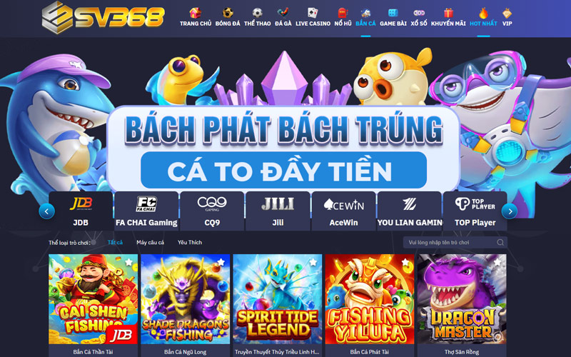 Hướng dẫn cách chơi bắn cá SV368